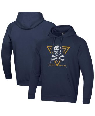 Under Armour - Men's Navy Midshipmen Jolly Rogers Rival Fleece Pullover Hoodie