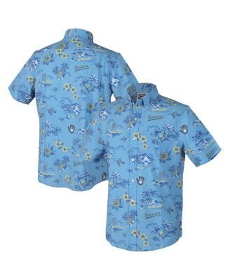 Reyn Spooner - Men's Light Blue Milwaukee Brewers Kekai Button-Down Shirt