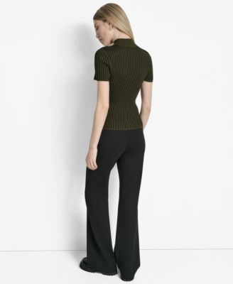 Women's Transfer Rib Mock-Neck Sweater