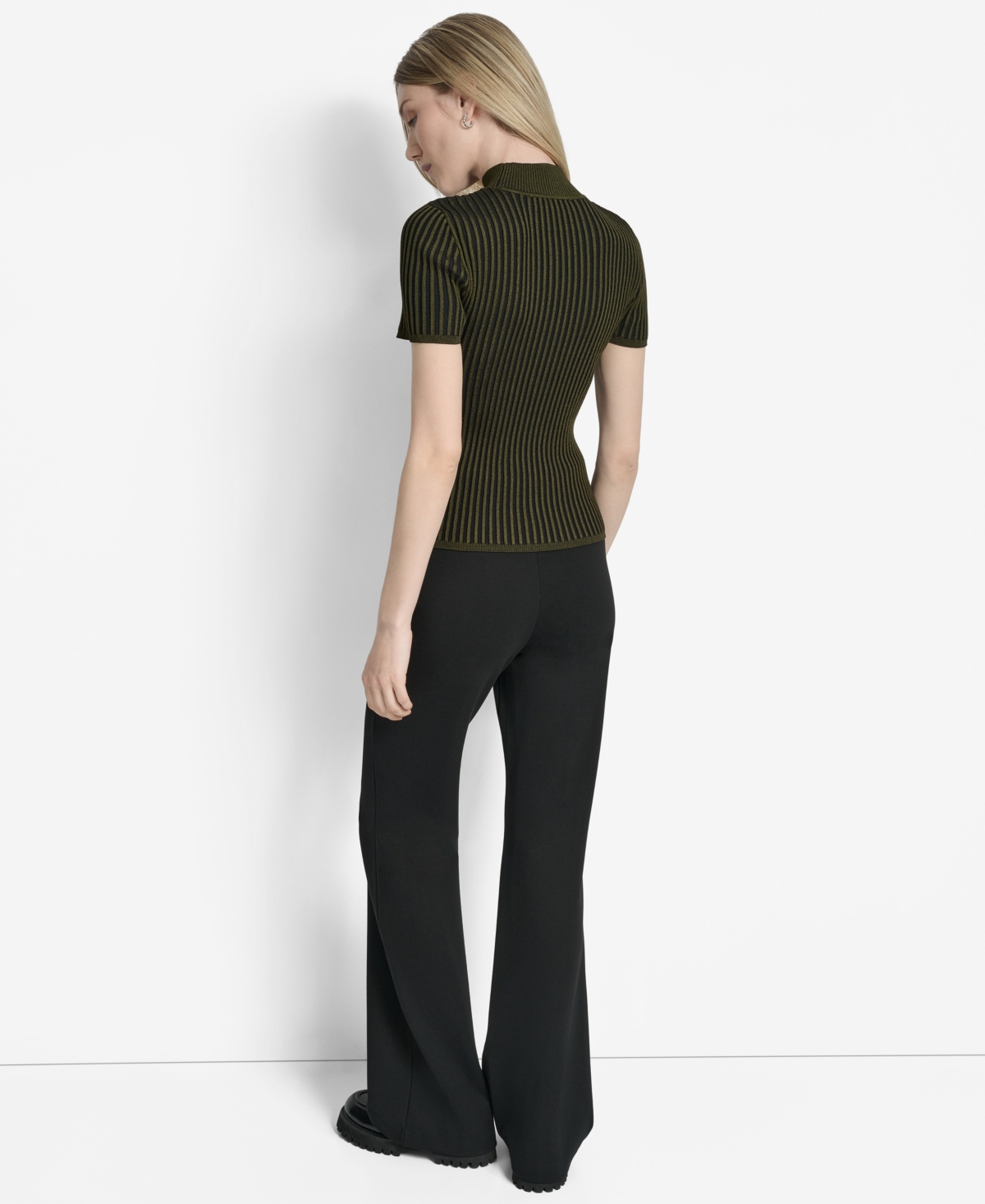 Dkny Women's Transfer Rib Mock-neck Sweater