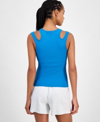 Women's Cutout Ribbed Tank Top, Exclusively at Macy's