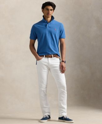 Men's Cotton Custom Slim Fit Mesh Polo Shirt