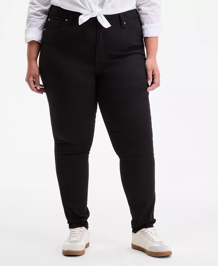 Trendy Plus Size Mid-Rise Skinny Jeans - thumbnail 7