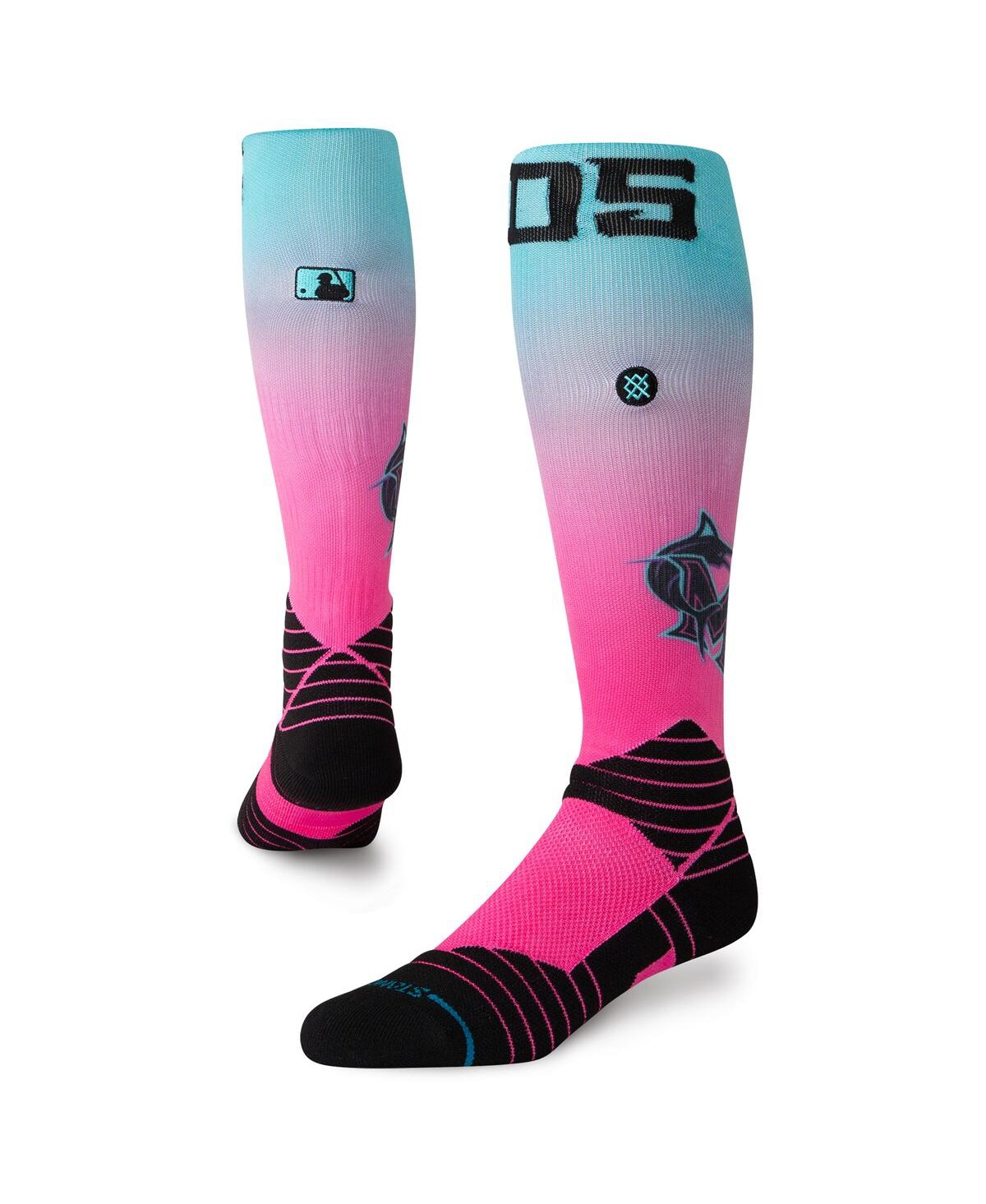Men's and Women's Pink Miami Marlins 2025 City Connect Over the Calf Socks - Pink