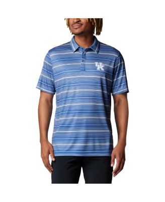 Columbia - Men's Royal Kentucky Wildcats PFG Super Terminal Tackle Omni-Shade Stripe Polo