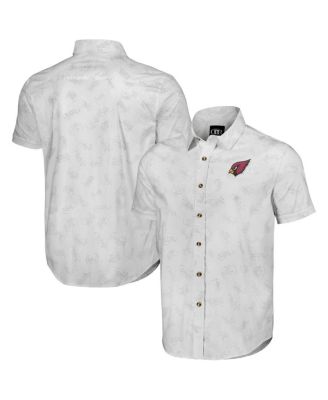 Fanatics - Men's NFL x Darius Rucker Collection by White Arizona Cardinals Woven Short Sleeve Button Up Shirt