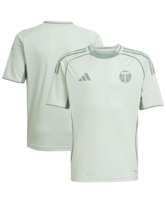 adidas - Big Boys and Girls Light Green Portland Timbers 2025 One Planet Pre-Match Top