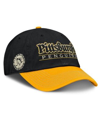 Men's Black/Gold Pittsburgh Penguins Heritage Home Ice Two-Tone Adjustable Hat