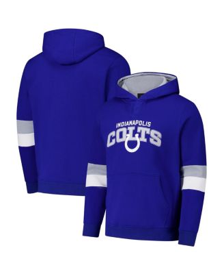 G-III Sports by Carl Banks - Men's Royal/Silver Indianapolis Colts Adaptive Faceoff Pullover Hoodie