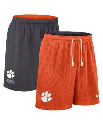 Nike - Men's Orange/Charcoal Clemson Tigers 2025 Sideline Reversible Performance Shorts