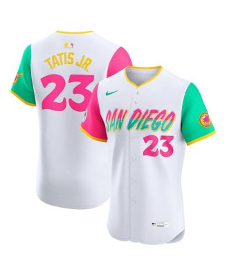 Nike - Men's Fernando Tatis Jr. White San Diego Padres City Connect Sponsor Patch Elite Player Jersey