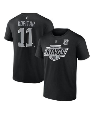 Fanatics - Men's Anze Kopitar Black Los Angeles Kings Authentic Stack Name Number T-Shirt