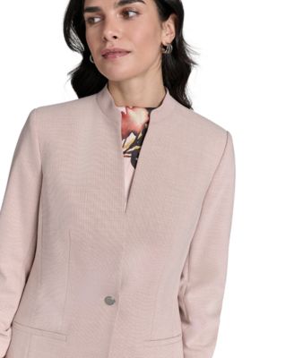 Petite 3/4-Sleeve One-Button Blazer