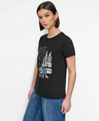 Women's Bow Bridge Conversational Crewneck Tee