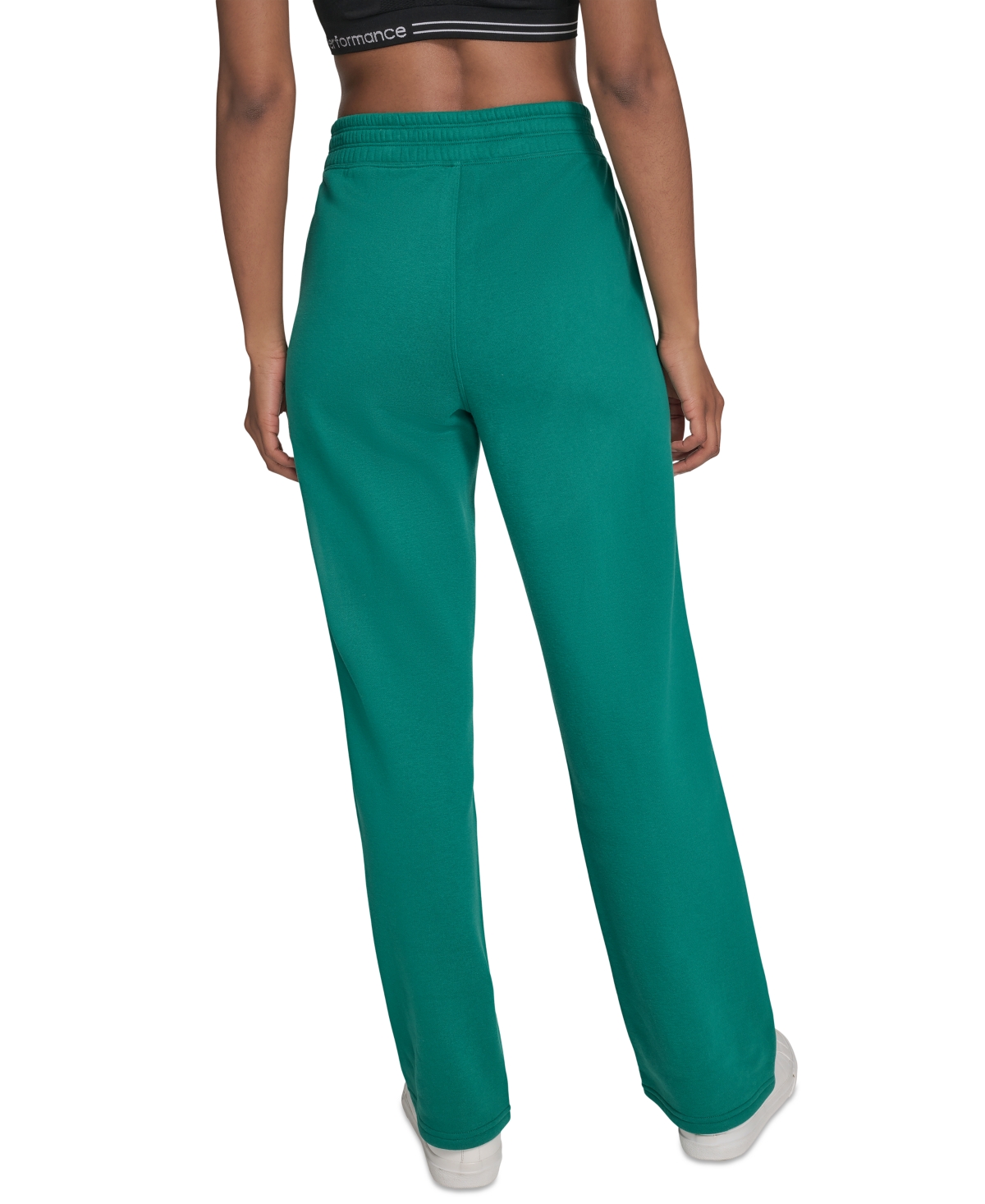 Calvin Klein Performance Women's High-waist Straight-leg Sweatpants In Green