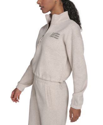 Performance Women's Mini Triple Logo Fleece Half-Zip Pullover Sweatshirt