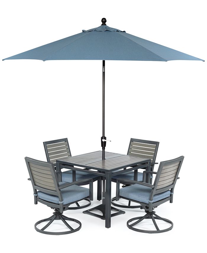 Furniture CLOSEOUT! Harlough Outdoor Aluminum 5Pc. Dining Set (36
