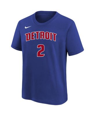 Big Boys and Girls Cade Cunningham Blue Detroit Pistons Icon Name Number T-Shirt