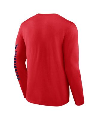 Men's Red Washington Capitals Headline Long Sleeve T-Shirt