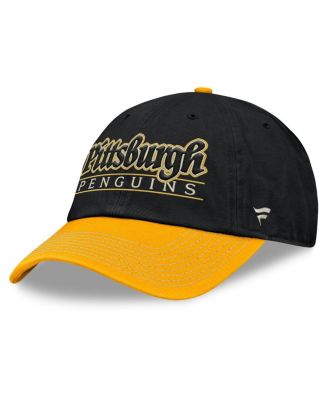 Men's Black/Gold Pittsburgh Penguins Heritage Home Ice Two-Tone Adjustable Hat