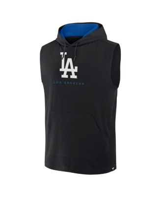 Men's Black Los Angeles Dodgers Fire Speed Sleeveless Pullover Hoodie