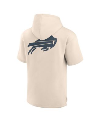Men's Cream Buffalo Bills Elements Future Ground Lettering Short Sleeve Pullover Hoodie