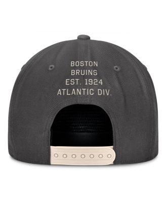 Men's Charcoal Boston Bruins Closer Adjustable Hat