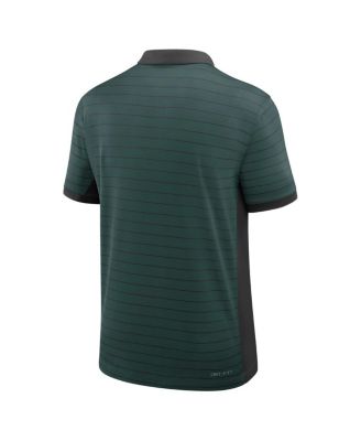 Men's Green Michigan State Spartans 2025 Early Season Coaches Sideline Victory Stripe Performance Polo Shirt