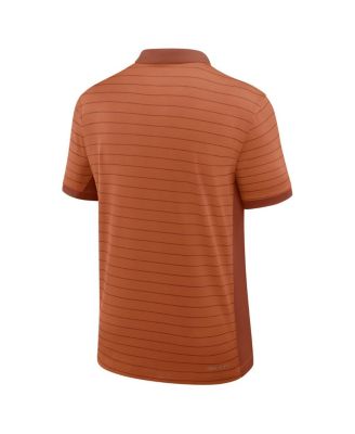 Men's Texas Orange Texas Longhorns 2025 Early Season Coaches Sideline Victory Stripe Performance Polo Shirt