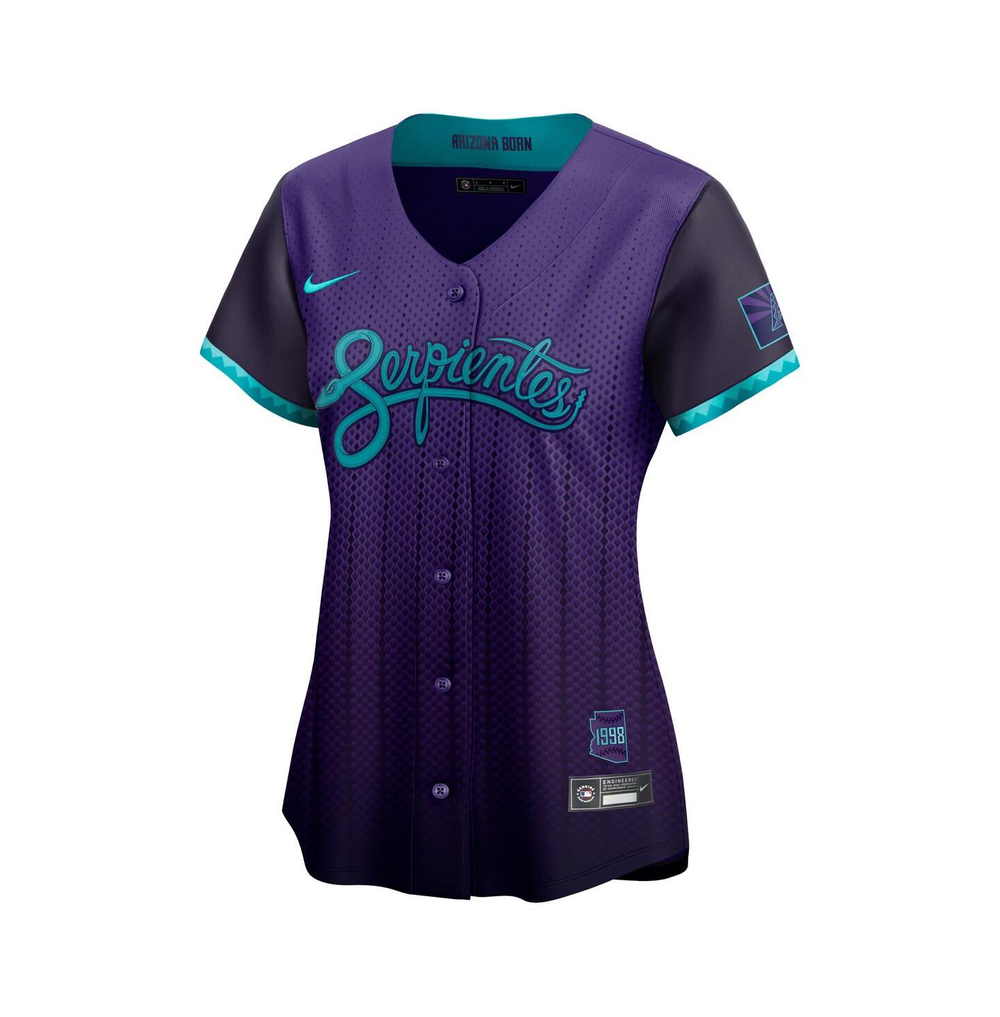 Женский топ Nike Corbin Carroll Purple Arizona Diamondbacks 2025 City Connect Limited Player Jersey — фото 2