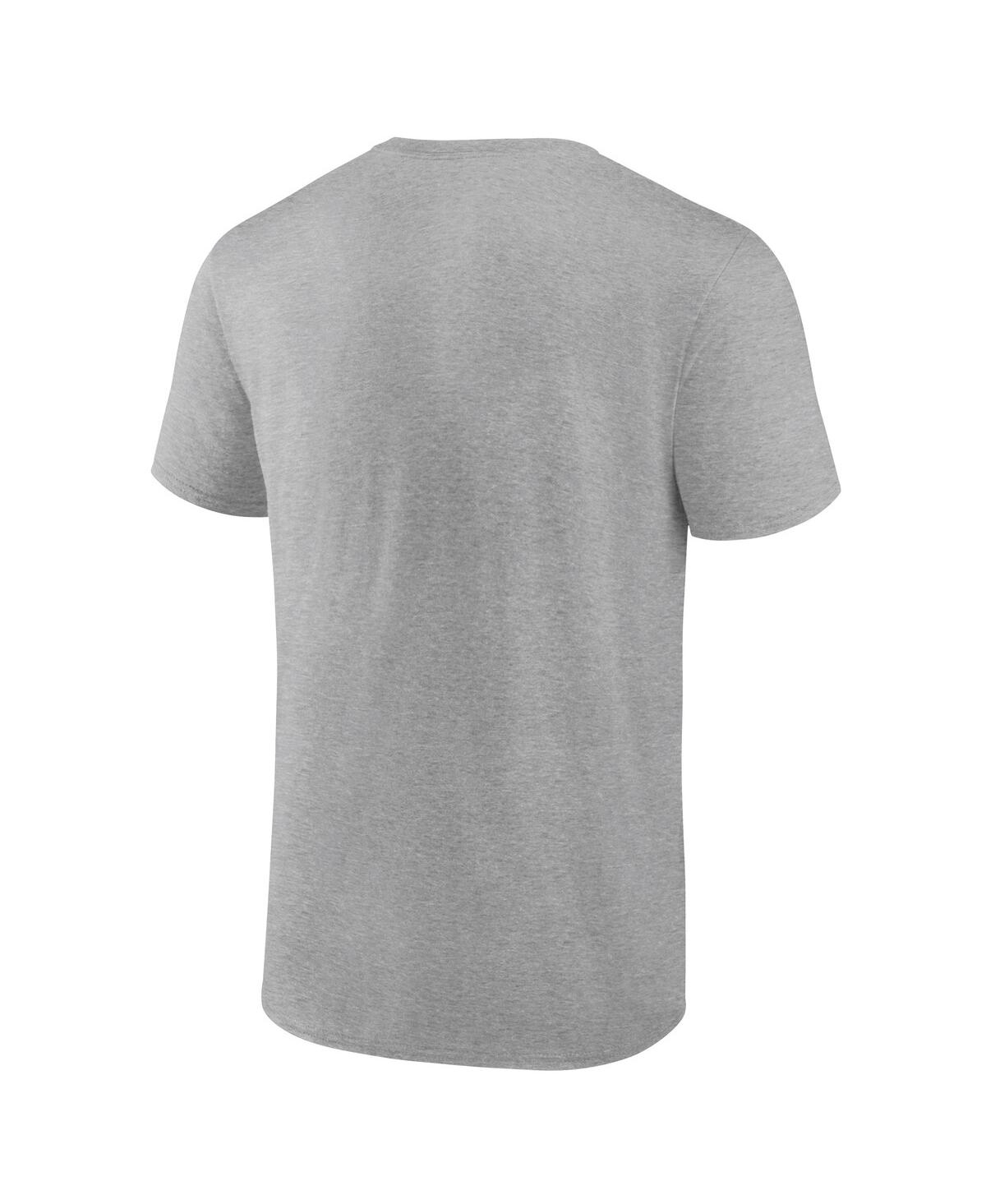 Fanatics Men's Heather Gray Philadelphia Eagles Distressed Throwback Logo T-Shirt
