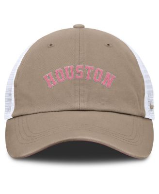 Men's and Women's Khaki/White Houston Astros Club Trucker Adjustable Hat