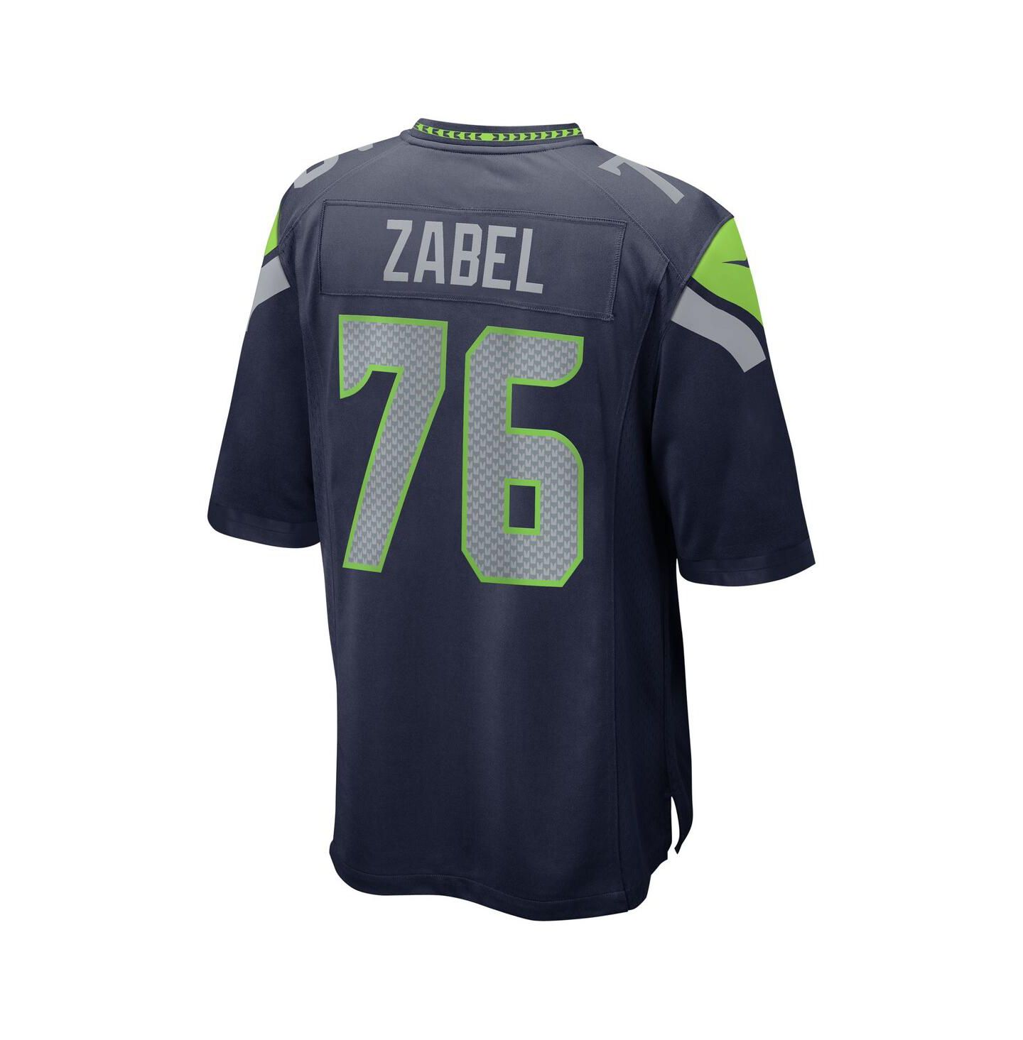 Мужской топ Nike Grey Zabel College Navy Seattle Seahawks 2025 NFL Draft First Round Pick Game Jersey — фото 3