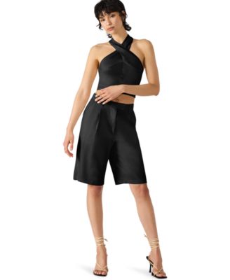 Women's Pleated Bermuda Shorts