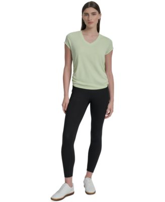 Sport Women's Crewneck Short-Sleeve Side-Ruched Top