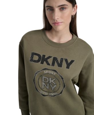 Women's Medallion-Logo Crewneck Sweatshirt