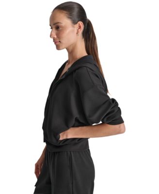 Women's Drop-Shoulder High-Line Zip Scuba Hoodie