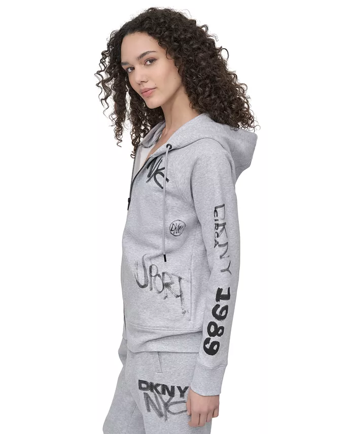 Women's Graffiti Logo Full-Zip Hoodie - thumbnail 3