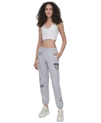 Women's Graffiti Logo Cotton-Blend Joggers
