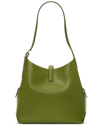 Deco Pebbled Leather Shoulder Bag
