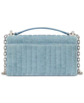 Deco Quilted Denim Mini Leather Crossbody