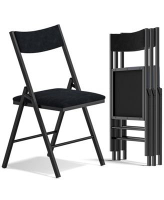 4-Pack Padded Folding Chair Set with Cushioned Seat & Backrest for Home, Office, Dining, or Events