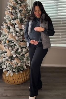 Maternity Black Foldover Lounge Pants