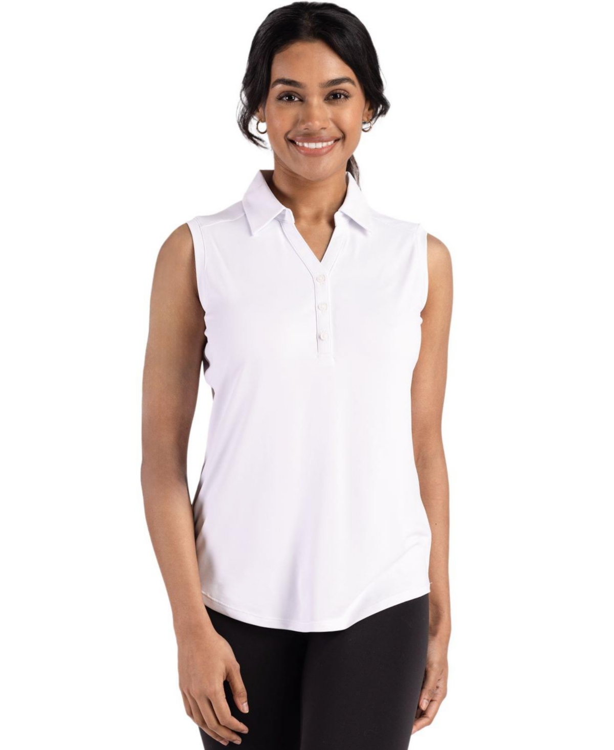 Women's Forge Eco Stretch Recycled Sleeveless Polo - White