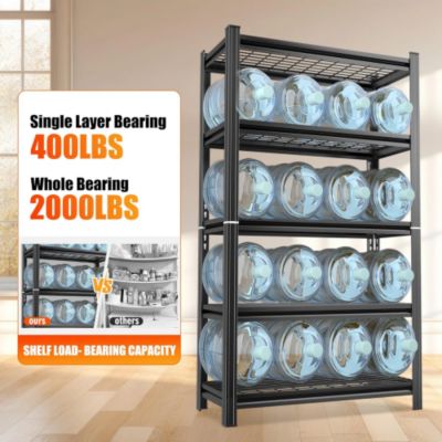 5-Tier Heavy-Duty Rust-Resistant Steel Wire Rack for Kitchen, Laundry, and Garage Storage Shelf