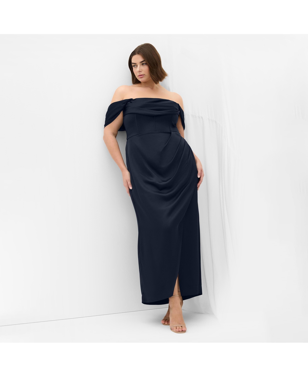 Plus Size Forbidden Love Maxi Dress - Navy