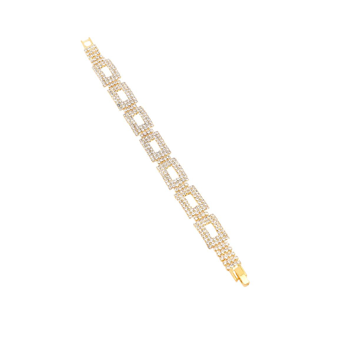 Women's Geometric Tennis Bracelet - Gold