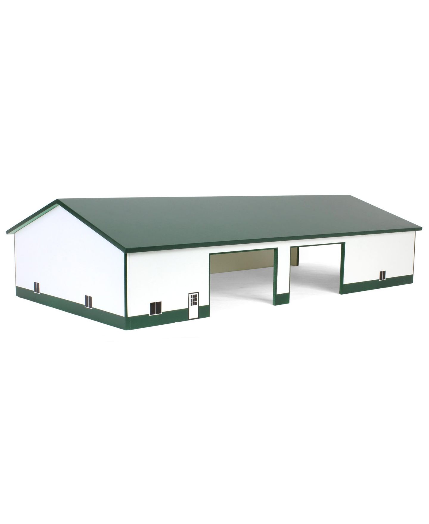 Детская игрушка Outback Toys 1/64 White & Green 60ft x 120ft Wooden Implement Shed w/ Side Doors STA-219 — фото 2