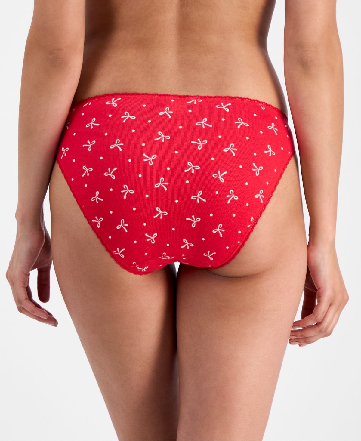 Charter Club Women's Everyday Cotton Bikini Underwear, Created For Macy's In Red