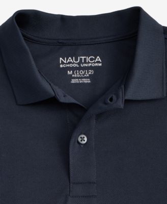 Big Boys Uniform Short Sleeve Performance Stretch Polo